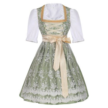 Robe Dirndl Or Champagne | Élégante et Glamoureuse pour Oktoberfest