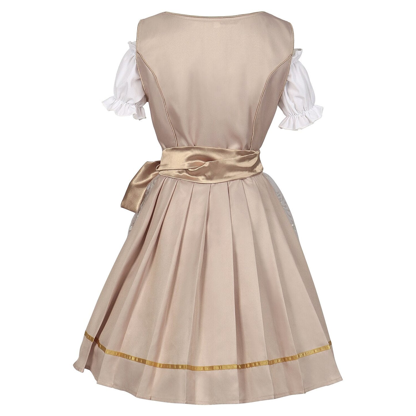 Robe Dirndl Or Champagne | Élégante et Glamoureuse pour Oktoberfest