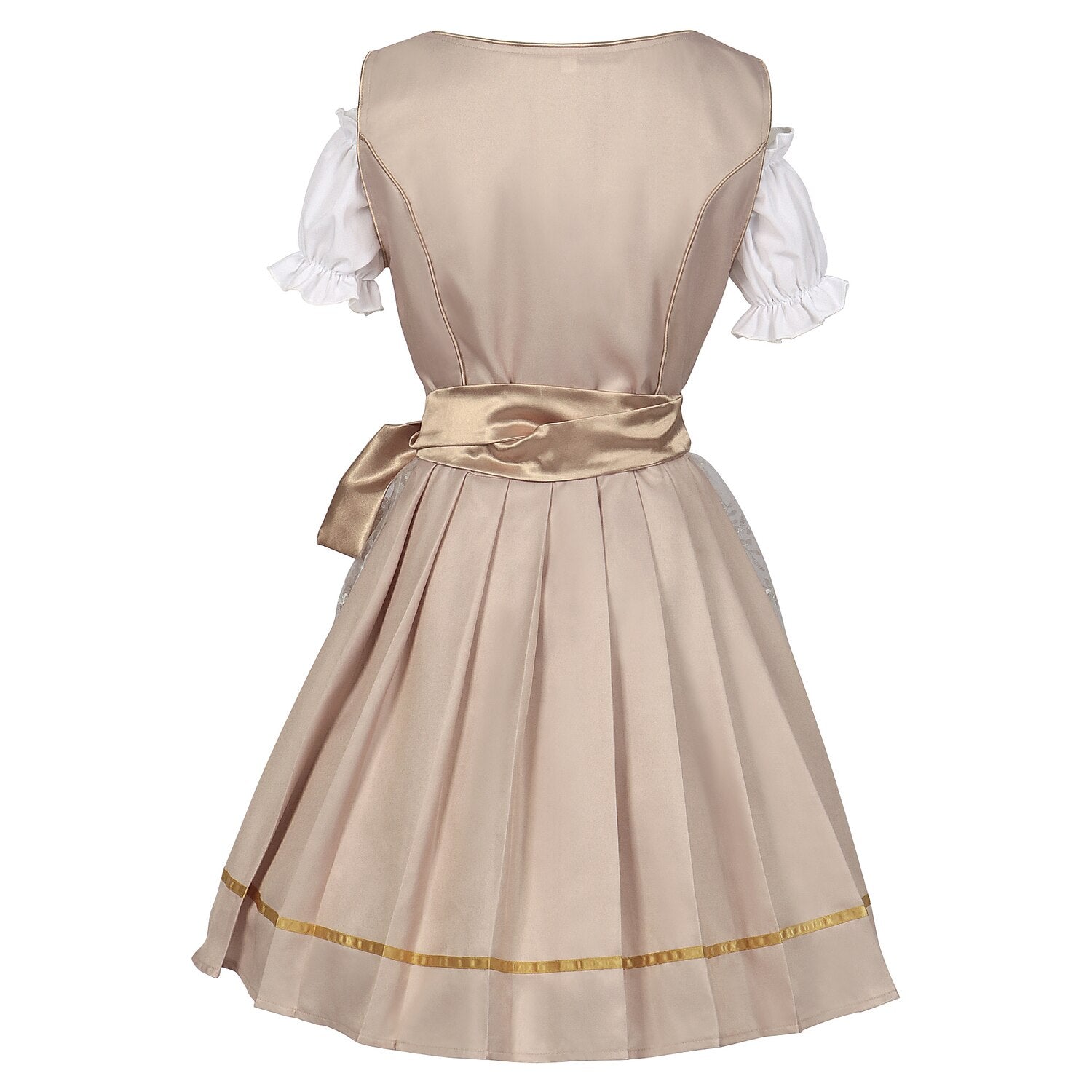 Robe Dirndl Or Champagne | Élégante et Glamoureuse pour Oktoberfest