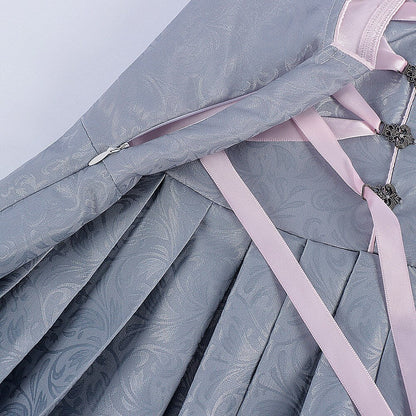 Robe Dirndl Grise avec Tablier | Élégance Traditionnelle pour Oktoberfest