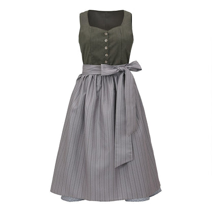 Robe Dirndl Traditionnelle avec Tablier | Élégante Tenue pour Oktoberfest