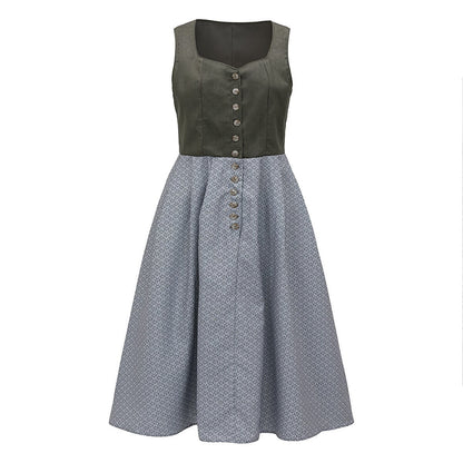 Robe Dirndl Traditionnelle avec Tablier | Élégante Tenue pour Oktoberfest