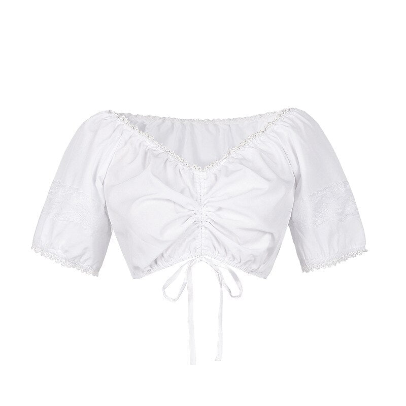 Robe Dirndl Fleurie Rose | Ensemble Traditionnel avec Tablier et Blouse