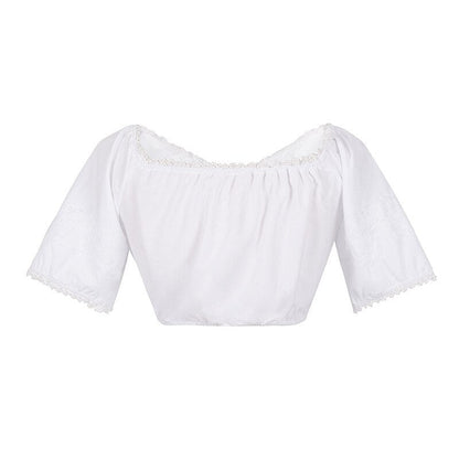 Robe Dirndl Fleurie Rose | Ensemble Traditionnel avec Tablier et Blouse