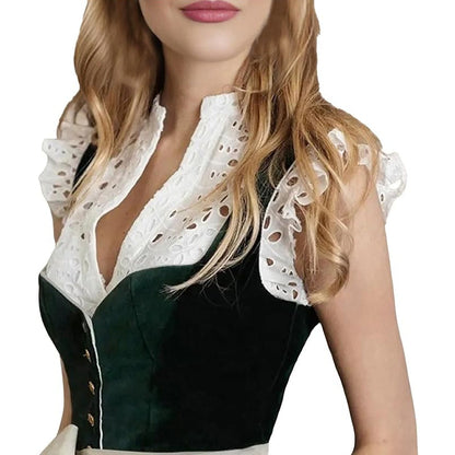 Robe Dirndl Fleurie Rose | Élégante et Confortable pour Oktoberfest