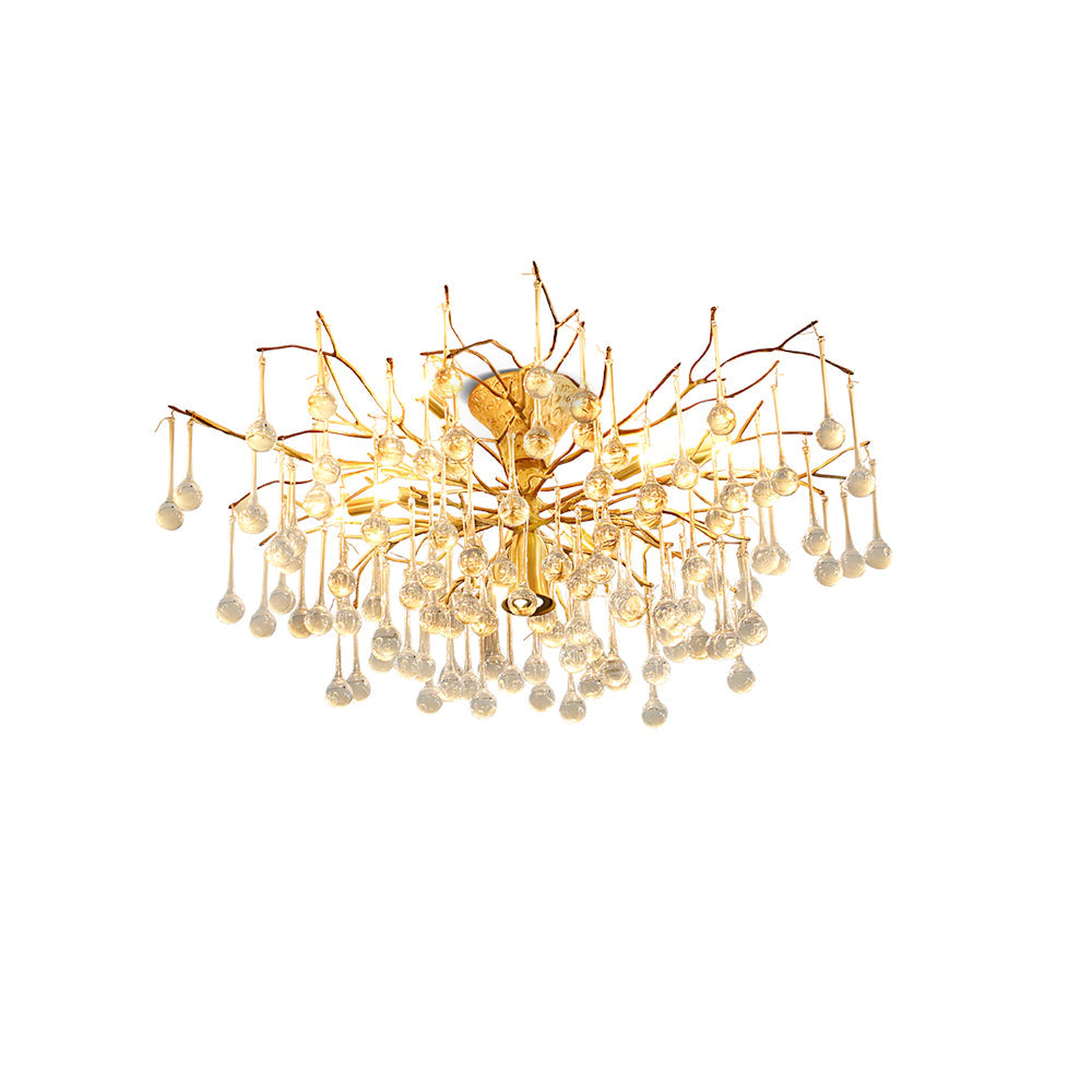 Plafonnier Élégant en Verre | Finition Luxueuse et Lumière Douce