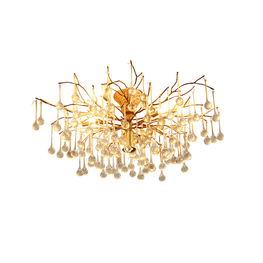 Plafonnier Élégant en Verre | Finition Luxueuse et Lumière Douce