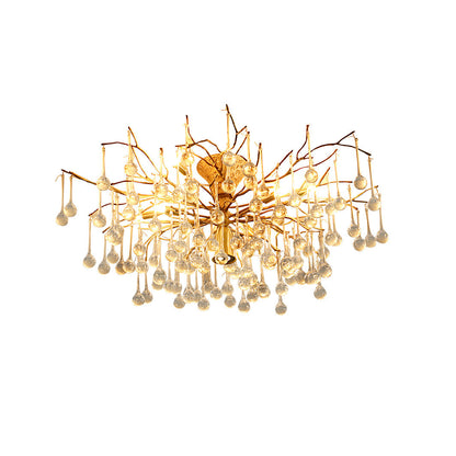 Plafonnier Élégant en Verre | Finition Luxueuse et Lumière Douce