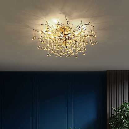 Plafonnier Élégant en Verre | Finition Luxueuse et Lumière Douce