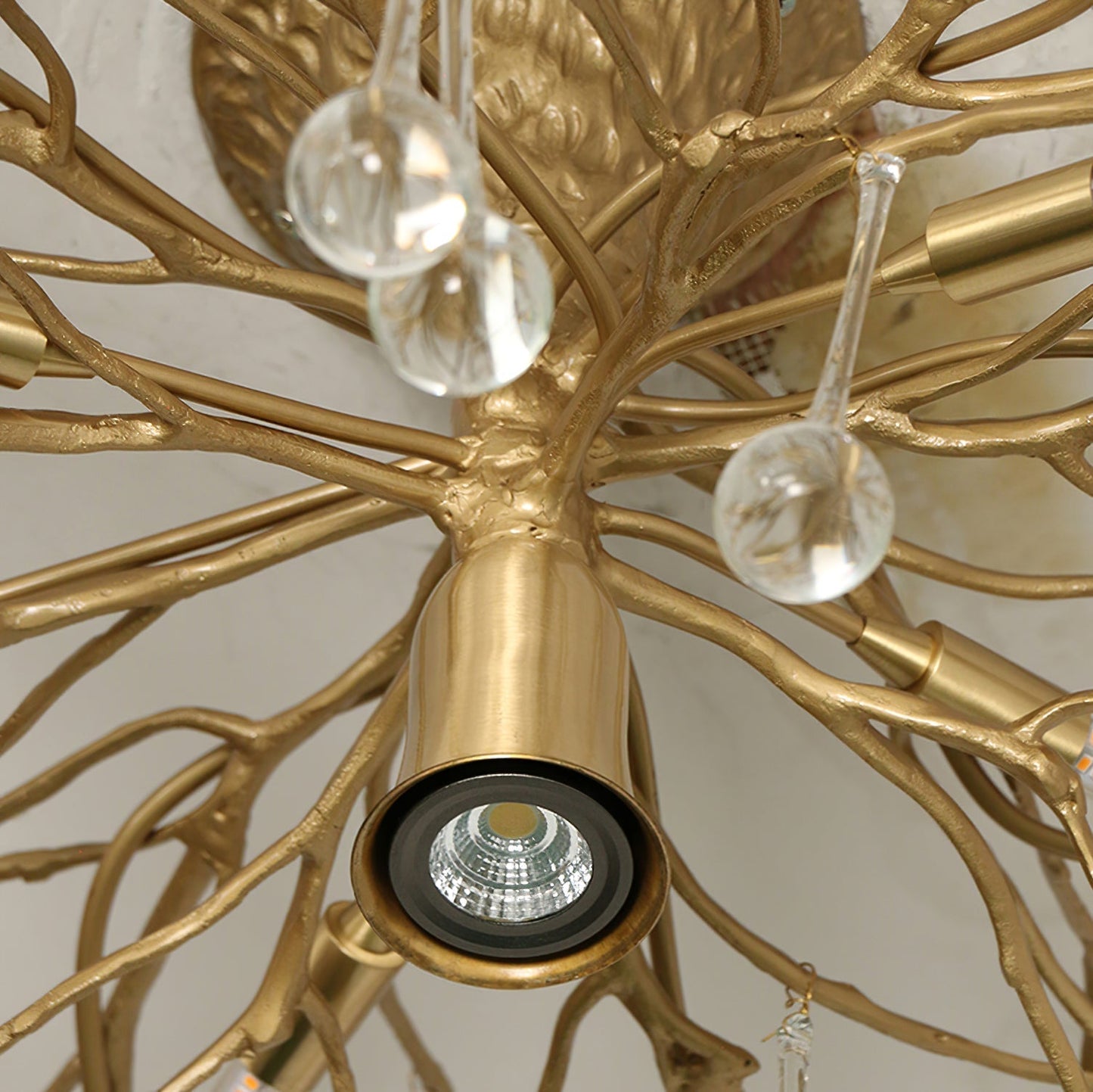 Plafonnier Élégant en Verre | Finition Luxueuse et Lumière Douce