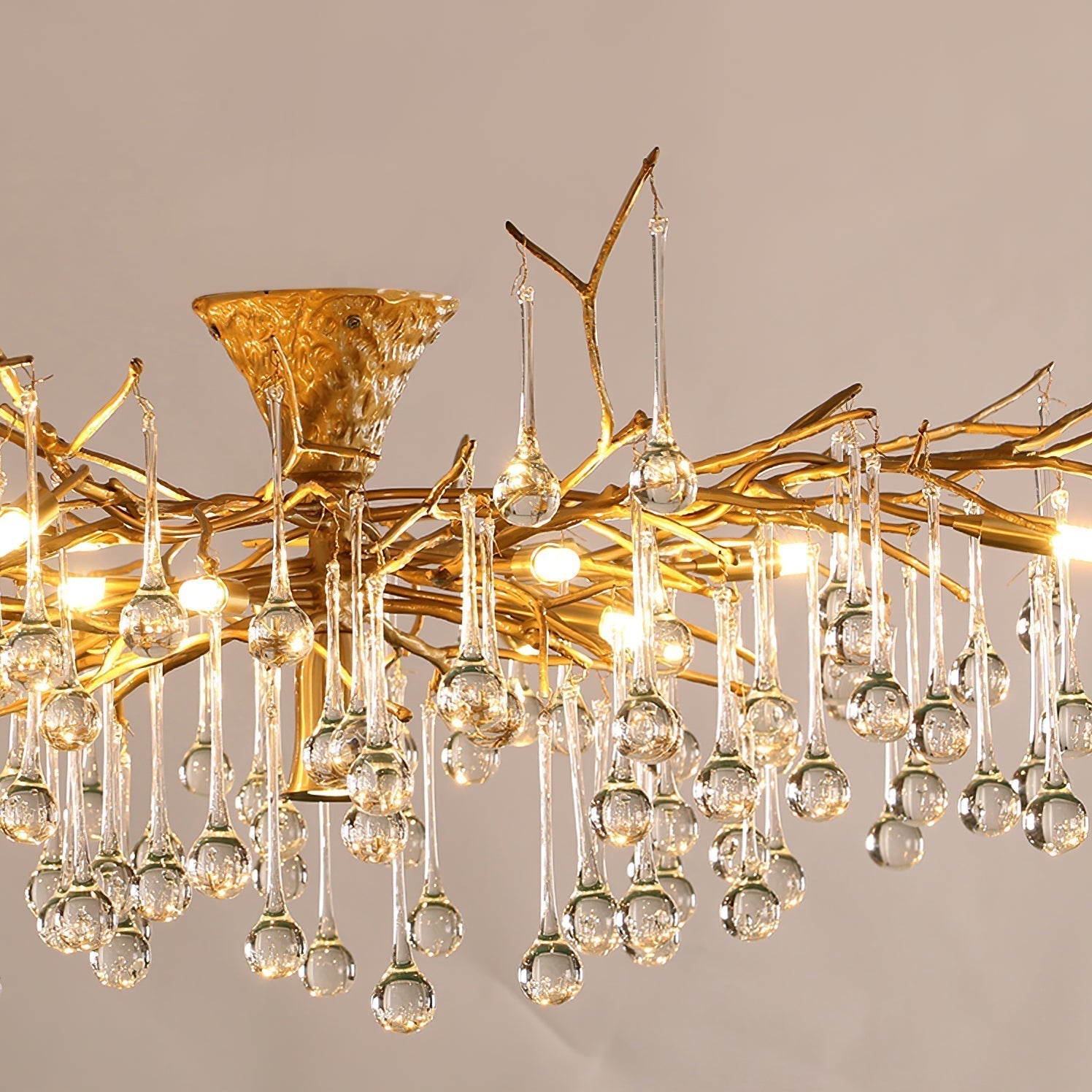 Plafonnier Élégant en Verre | Finition Luxueuse et Lumière Douce