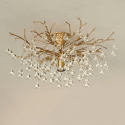 Plafonnier Élégant en Verre | Finition Luxueuse et Lumière Douce