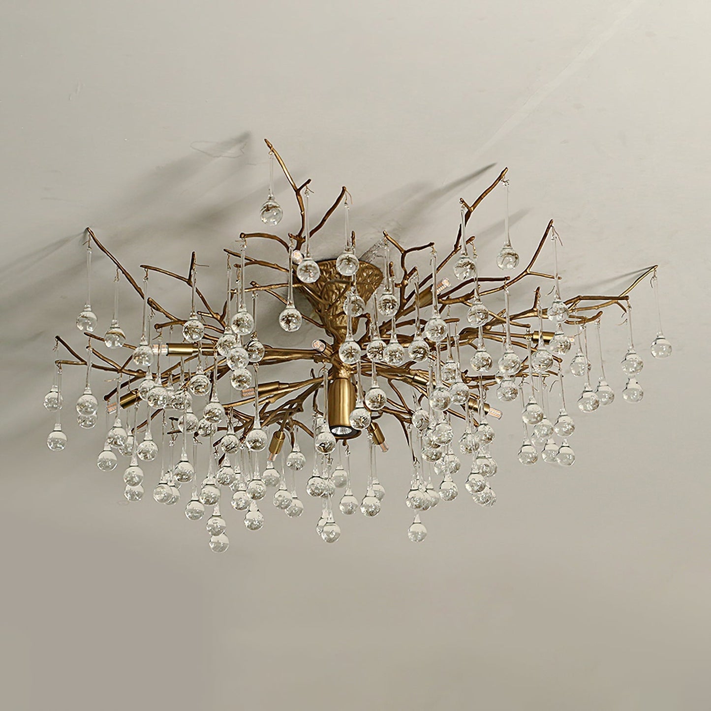 Plafonnier Élégant en Verre | Finition Luxueuse et Lumière Douce