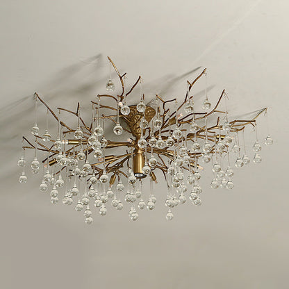 Plafonnier Élégant en Verre | Finition Luxueuse et Lumière Douce