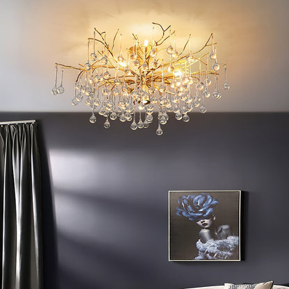 Plafonnier Élégant en Verre | Finition Luxueuse et Lumière Douce