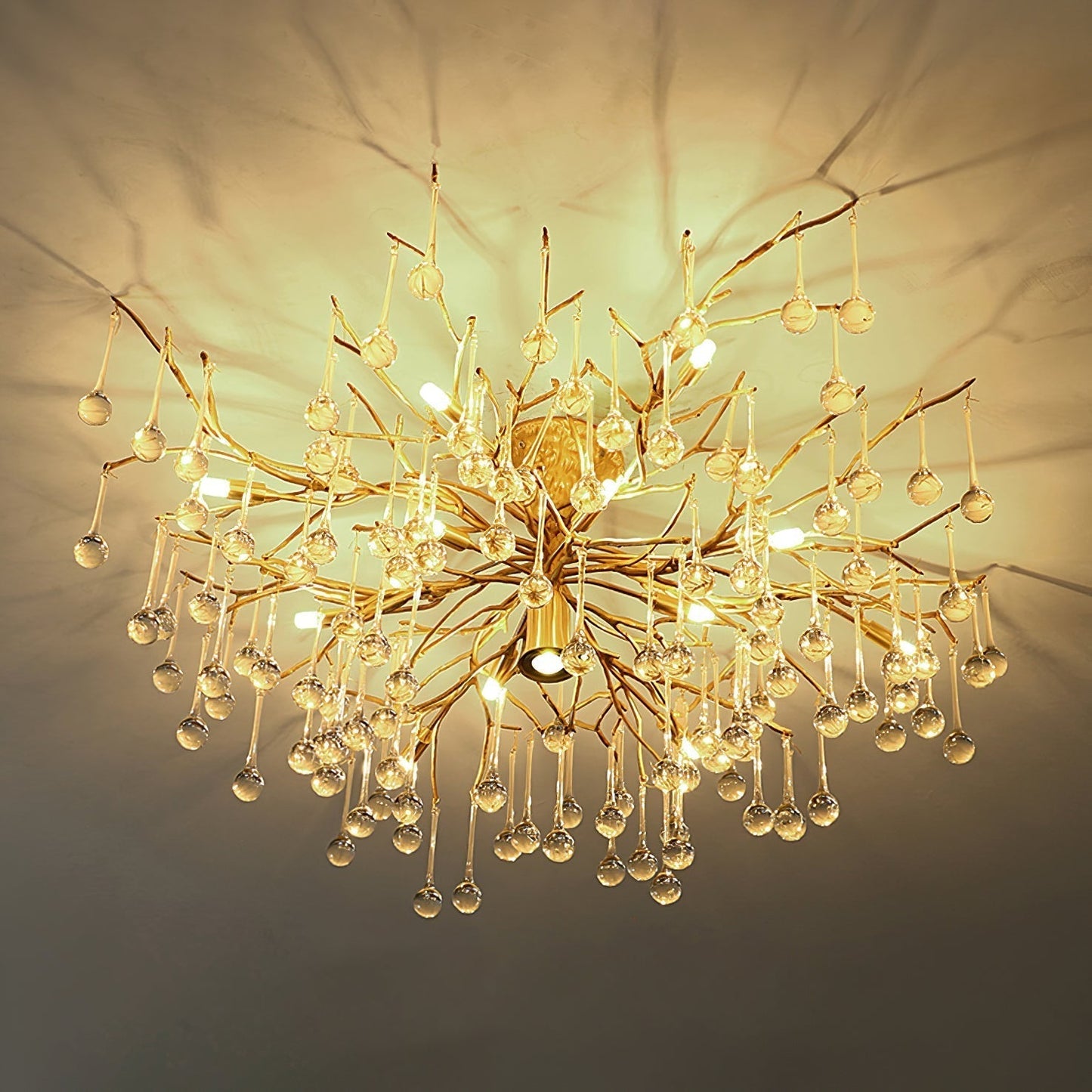 Plafonnier Élégant en Verre | Finition Luxueuse et Lumière Douce