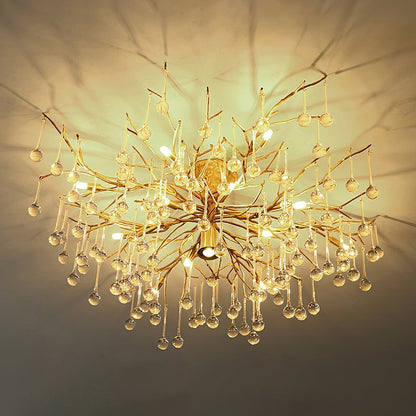 Plafonnier Élégant en Verre | Finition Luxueuse et Lumière Douce
