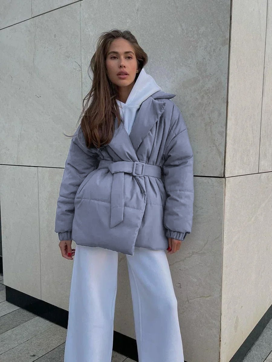 Veste Puffer Femme Chic | Ceinture et Rembourrage Confortable