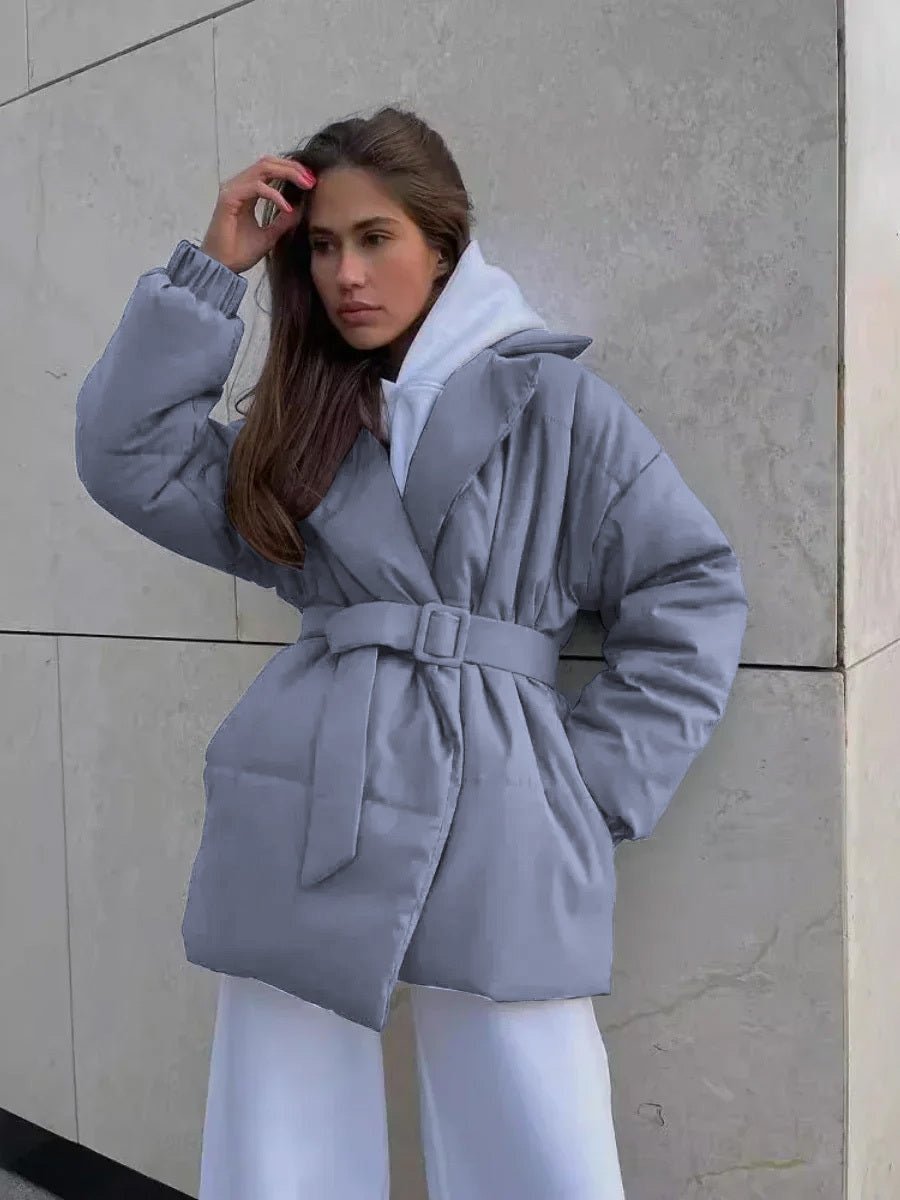 Veste Puffer Femme Chic | Ceinture et Rembourrage Confortable