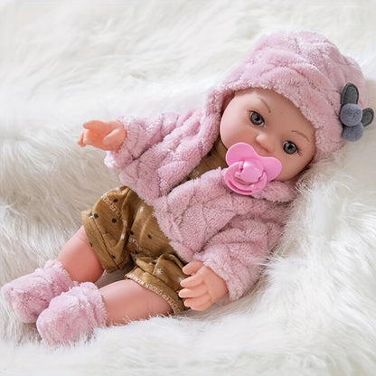 Poupée Bébé en Silicone Doux | Jouet Interactif pour Tout-Petits