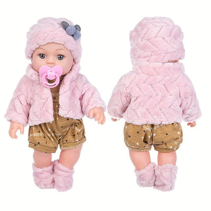 Poupée Bébé en Silicone Doux | Jouet Interactif pour Tout-Petits