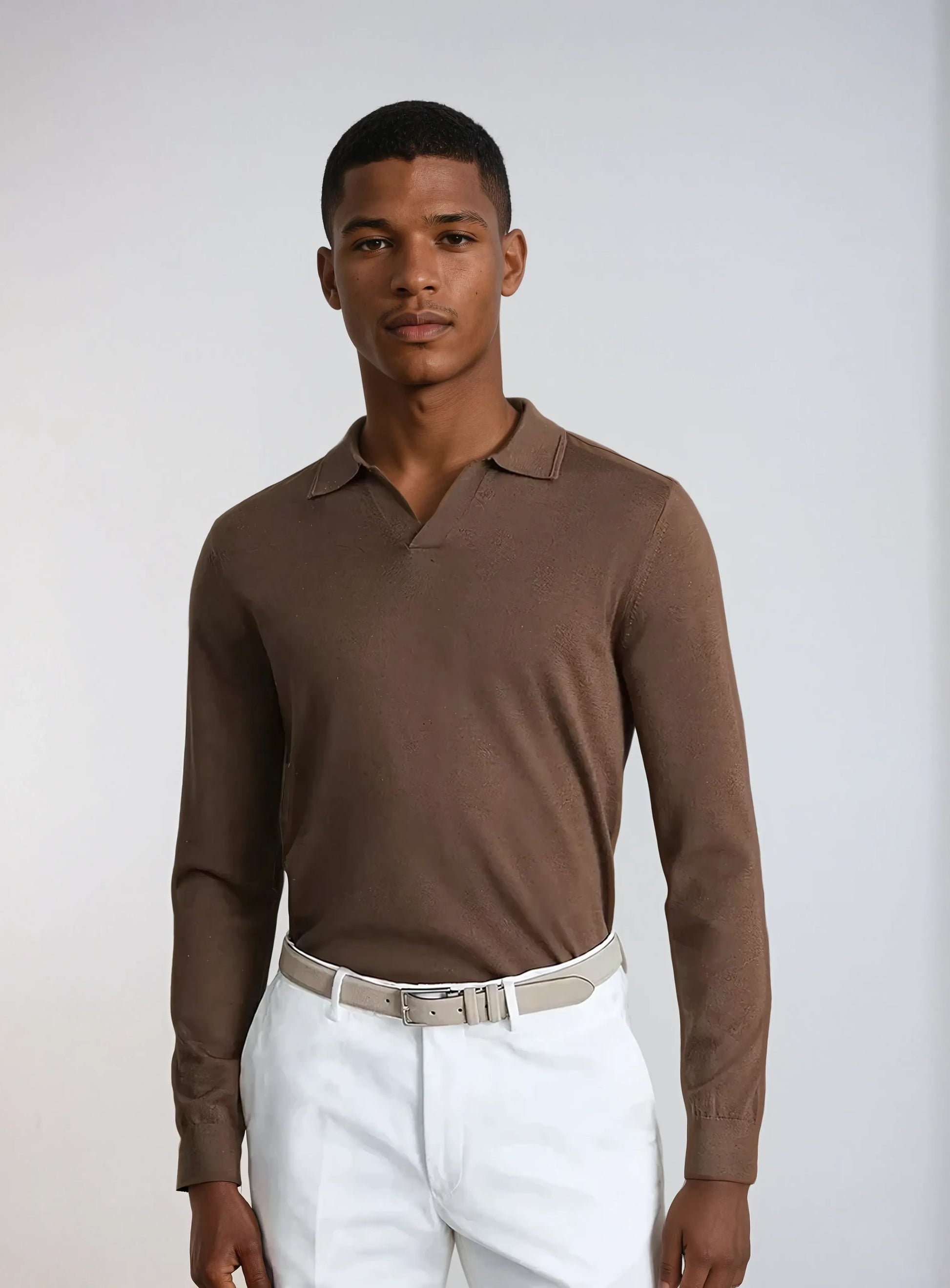 Chemise Polo Élégante à Manches Longues | Confort et Style Polyvalent pour Hommes