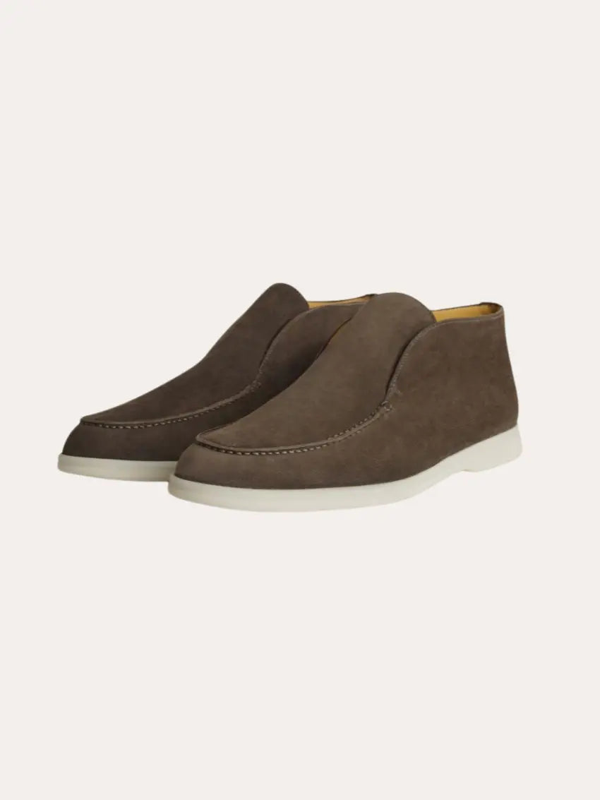 Mocassins en Suède Gris Foncé | Style Élégant et Confort Durable