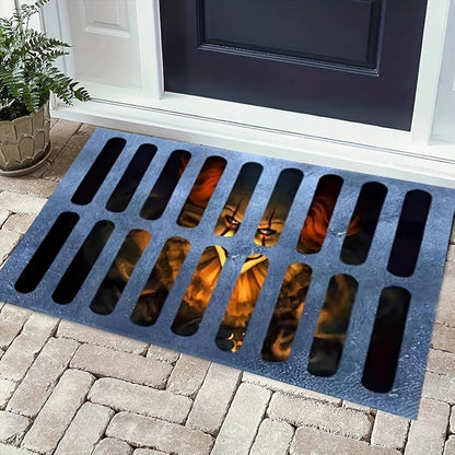 Tapis de Porte Halloween Effrayant | Polyester Antidérapant et Facile à Nettoyer