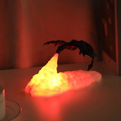 Lampe LED Flamme de Dragon | Éclairage Ambiant Mythique et Décoratif
