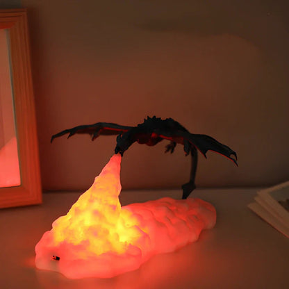 Lampe LED Flamme de Dragon | Éclairage Ambiant Mythique et Décoratif