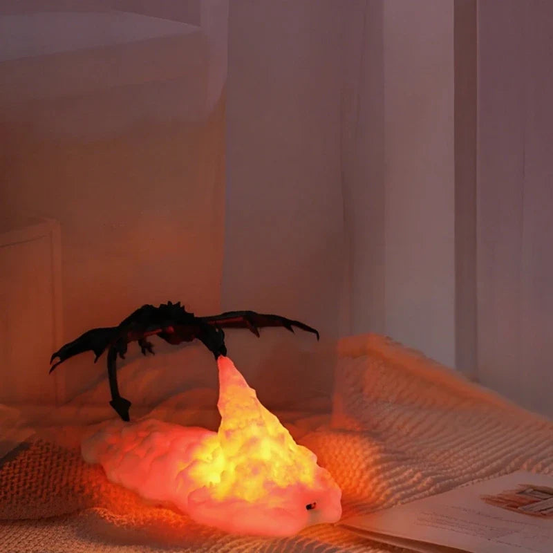 Lampe LED Flamme de Dragon | Éclairage Ambiant Mythique et Décoratif