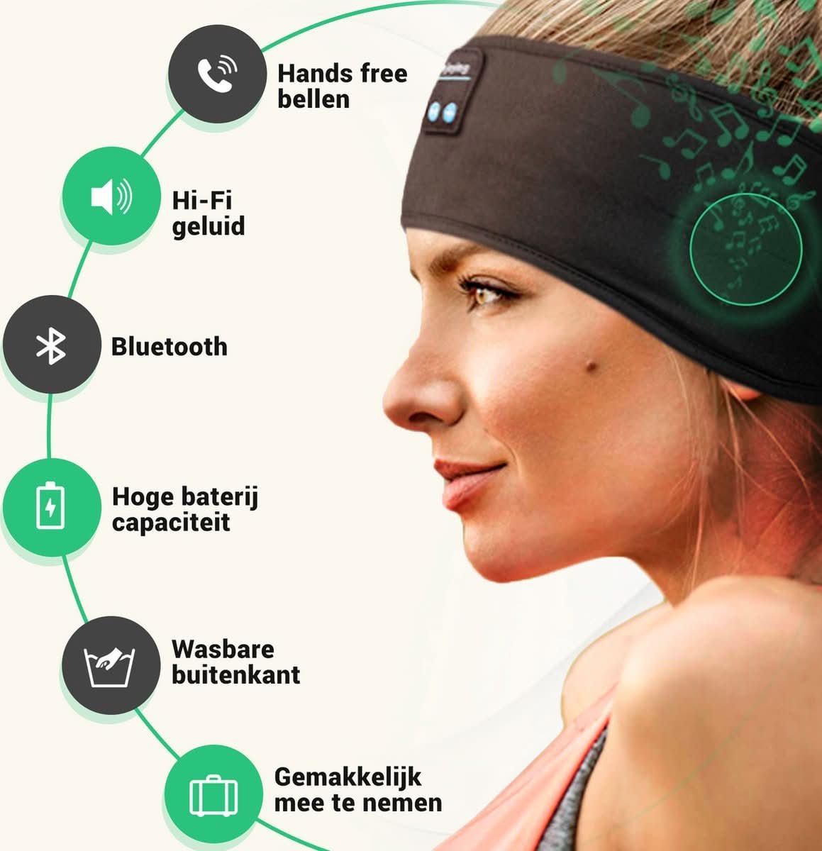 Bandeau de Sommeil Bluetooth | Musique Relaxante et Confort Optimal