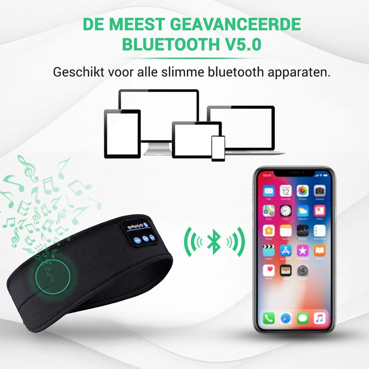 Bandeau de Sommeil Bluetooth | Musique Relaxante et Confort Optimal