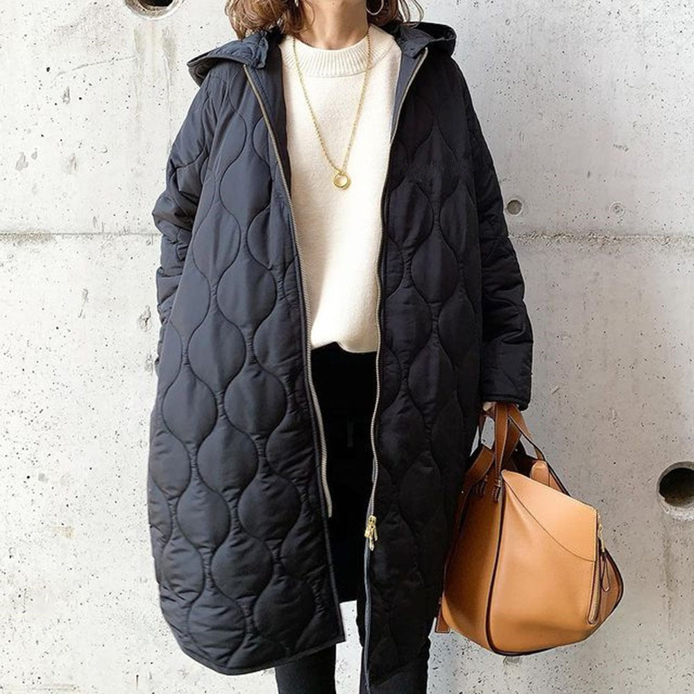 Manteau à Capuche Mi-Long pour Femmes | Style Élégant et Confort Optimal