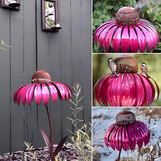 Mangeoire à Oiseaux en Métal Durable | Design Élégant et Résistant aux Intempéries