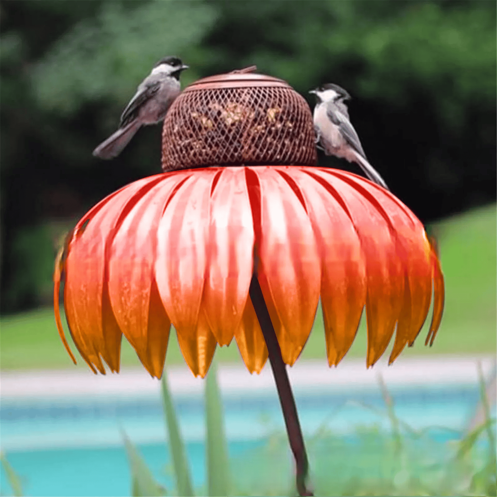 Mangeoire à Oiseaux en Métal Durable | Design Élégant et Résistant aux Intempéries