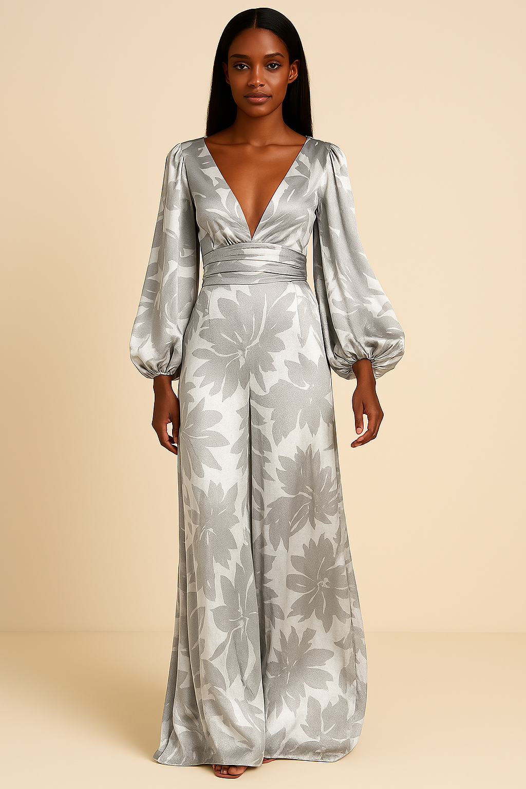 Robe Maxi Élégante Col V | Confort et Style pour Événements d'Été