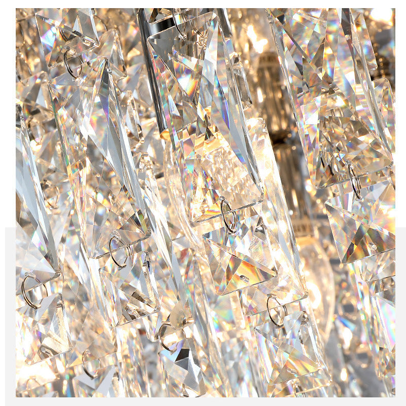 Lustre de Plafond en Cristal | Élégance Contemporaine et Luminosité chaleureuse