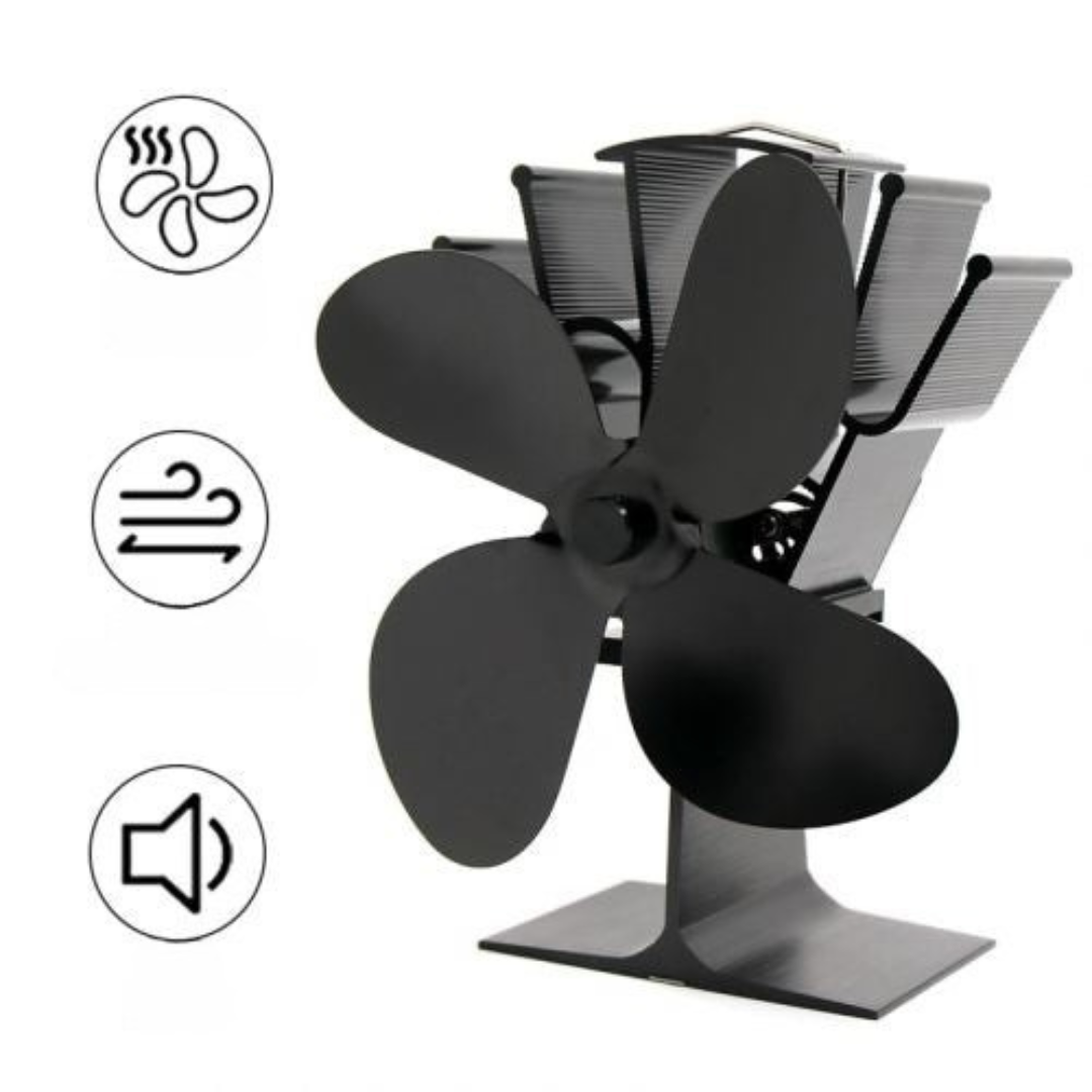 Ventilateur de Cheminée Alimenté par Chaleur | Écologique et Silencieux pour Confort