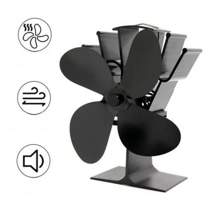 Ventilateur de Cheminée Alimenté par Chaleur | Écologique et Silencieux pour Confort