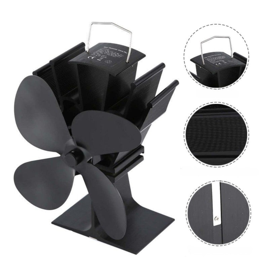 Ventilateur de Cheminée Alimenté par Chaleur | Écologique et Silencieux pour Confort