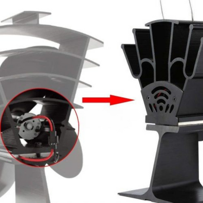 Ventilateur de Cheminée Alimenté par Chaleur | Écologique et Silencieux pour Confort