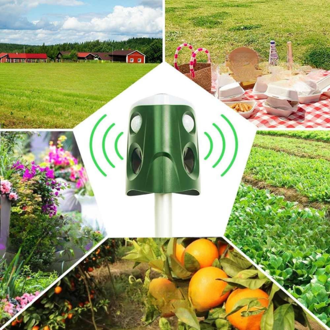 Répulsif Ultrasonique Solaire pour Jardin | Protection Écologique et Efficace