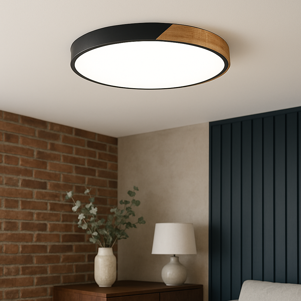 Lampe de Plafond en Bois Nordique | Design Élégant et Contemporain
