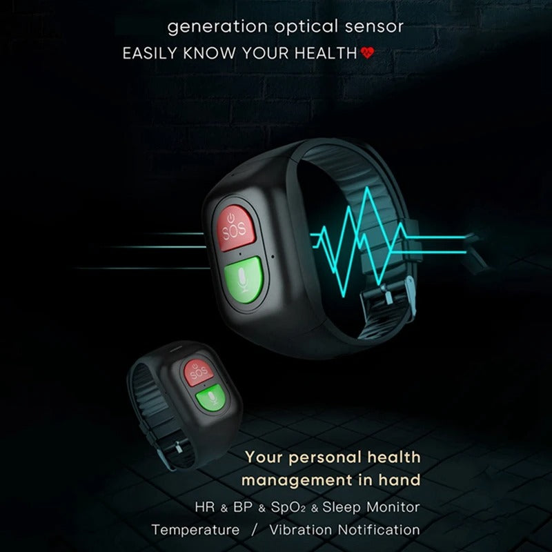 Montre GPS 4G pour Seniors | Suivi de Sécurité et Santé