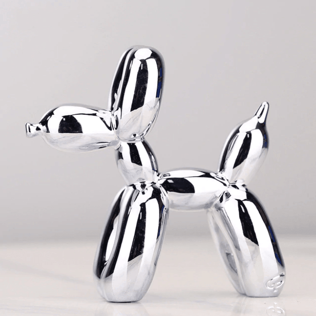 Sculpture de Chien en Résine | Élégante Décoration Intérieure Contemporaine