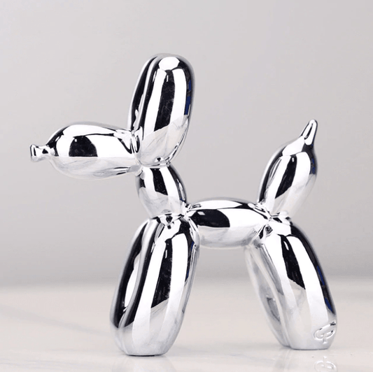 Sculpture de Chien en Résine | Élégante Décoration Intérieure Contemporaine