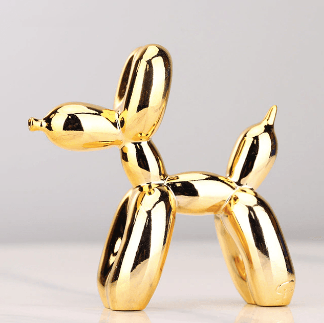 Sculpture de Chien en Résine | Élégante Décoration Intérieure Contemporaine