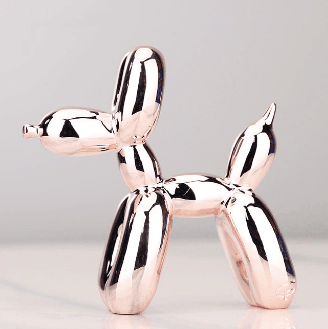 Sculpture de Chien en Résine | Élégante Décoration Intérieure Contemporaine