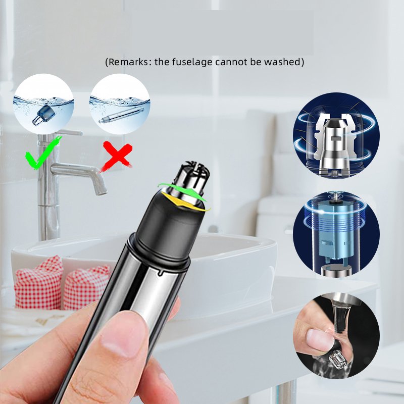 Tondeuse à Poils de Nez Rechargeable | Lames de Précision et Design Compact